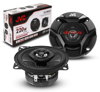 Колонки автомобильные JVC CS-DR420 220Вт 88дБ 4Ом 10см (4дюйм) (ком.:2кол.) коаксиальные двухполосные - купить недорого с доставкой в интернет-магазине