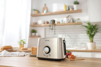 Тостер Gorenje T1000E 1000Вт серебристый/черный - купить недорого с доставкой в интернет-магазине