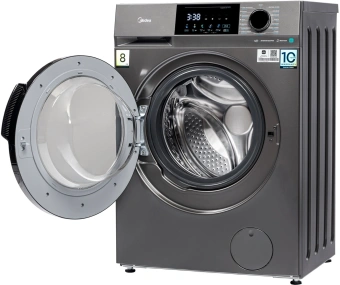 Стиральная машина Midea MFC3814BSW47/S класс: A загр.фронтальная макс.:8кг темно-серебристый инвертор - купить недорого с доставкой в интернет-магазине