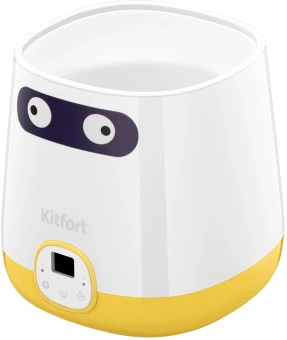 Йогуртница Kitfort КТ-6407 20Вт 1б. 1000мл упр.:электрон. желтый/белый - купить недорого с доставкой в интернет-магазине