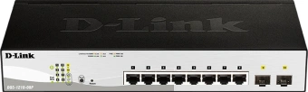 Коммутатор D-Link DGS-1210-08P DGS-1210-08P/G3A (L2) 8x1Гбит/с 2SFP 8PoE 65W настраиваемый - купить недорого с доставкой в интернет-магазине