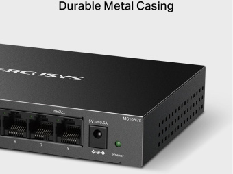 Коммутатор Mercusys MS108GS (L2) 8x1Гбит/с неуправляемый - цена, купить или заказать с доставкой в интернет-магазине Коммутатор Mercusys MS108GS (L2) 8x1Гбит/с неуправляемый - купить недорого с доставкой в интернет-магазине