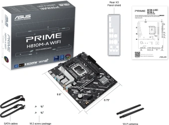 Материнская плата Asus PRIME H810M-A WIFI Soc-1851 Intel H810 2xDDR5 mATX AC`97 8ch(7.1) GbLAN RAID+HDMI+DP - купить недорого с доставкой в интернет-магазине