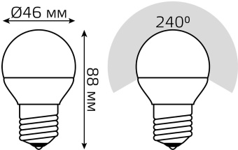 Лампа светодиодная Gauss 105102406 6Вт цок.:G45 шар 175B св.свеч.RGB (упак.:1шт) - купить недорого с доставкой в интернет-магазине