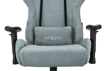 Кресло игровое Zombie VIKING KNIGHT Fabric серо-голубой Light-28 с подголов. крестов. металл - купить недорого с доставкой в интернет-магазине