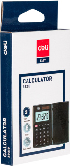 Калькулятор карманный Deli E39219 серый 8-разр. - купить недорого с доставкой в интернет-магазине