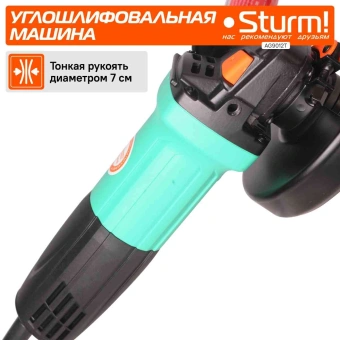 Углошлифовальная машина Sturm! AG9012T 1000Вт 11000об/мин рез.шпин.:M14 d=125мм - купить недорого с доставкой в интернет-магазине