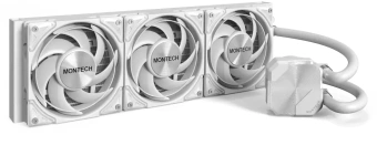 Система водяного охлаждения Montech HyperFlow Silent 360 Soc-AM5/AM4/1200/1700/1851 белый 4-pin 24.8dB Al 360W Ret (HS360WH) - цена, купить или заказать с доставкой в интернет-магазине Система водяного охлаждения Montech HyperFlow Silent 360 Soc-AM5/AM4/1200/1700/1851 белый 4-pin 24.8dB Al 360W Ret (HS360WH) - купить недорого с доставкой в интернет-магазине