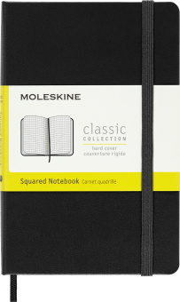 Блокнот Moleskine CLASSIC MM712 Pocket 90x140мм 192стр. клетка твердая обложка черный - купить недорого с доставкой в интернет-магазине
