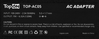 Блок питания TopON TOP-AC05 120W 19V-19V 6.32A от бытовой электросети LED индикатор - купить недорого с доставкой в интернет-магазине