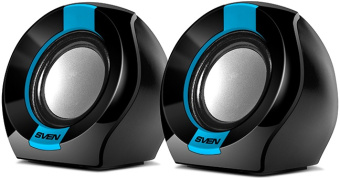 Колонки Sven 150 2.0 черный/синий 5Вт - купить недорого с доставкой в интернет-магазине