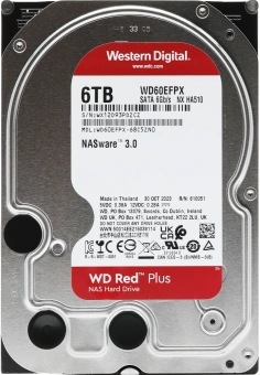 Жесткий диск WD SATA-III 6TB WD60EFPX NAS Red Plus (5400rpm) 256Mb 3.5" - купить недорого с доставкой в интернет-магазине