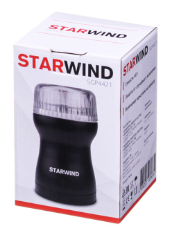 Кофемолка Starwind SGP4421 200Вт сист.помол.:ротац.нож вместим.:40гр черный - купить недорого с доставкой в интернет-магазине