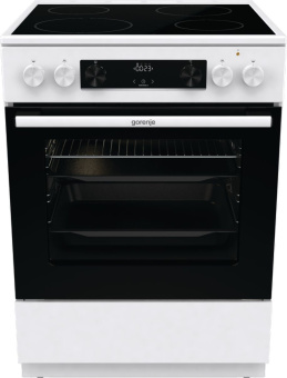 Плита Электрическая Gorenje GEC6C40WD белый стеклокерамика (без крышки) - купить недорого с доставкой в интернет-магазине