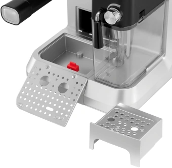 Кофеварка рожковая Kitfort КТ-7545 1350Вт серебристый/черный - купить недорого с доставкой в интернет-магазине