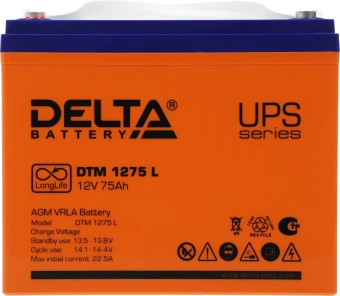 Батарея для ИБП Delta DTM 1275 L 12В 75Ач - купить недорого с доставкой в интернет-магазине