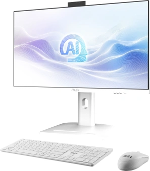 Моноблок MSI Modern AM273QP AI 1UM-094XRU 27" WQHD Core Ultra 7 155H (1.4) 32Gb SSD1Tb Graphics CR без ОС 2.5xGbitEth WiFi BT 150W клавиатура мышь Cam белый 2560x1440 - купить недорого с доставкой в интернет-магазине