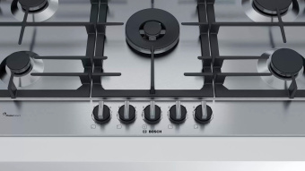Газовая варочная поверхность Bosch PCR9A5B90M нержавеющая сталь - купить недорого с доставкой в интернет-магазине