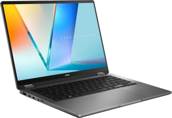 Ноутбук Asus Vivobook 14 Flip TP3407AA-SG111W Core Ultra 7 355 16Gb SSD512Gb Intel Graphics 14" OLED Touch WUXGA (1920x1200) Windows 11 Home grey WiFi BT Cam (90NB17C1-M007C0) - купить недорого с доставкой в интернет-магазине