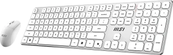 Клавиатура + мышь MSI Forge K210 W COMBO клав:белый мышь:белый USB беспроводная (S11-43RU310-Y92) - купить недорого с доставкой в интернет-магазине
