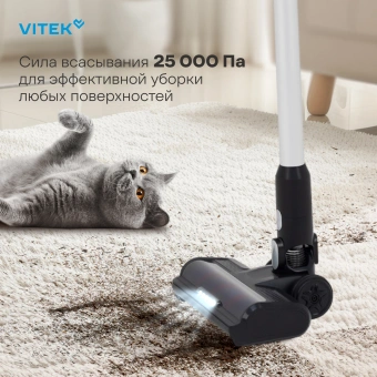 Пылесос Vitek VT-CLS01LIGHT 450Вт темно-серый/серебристый - купить недорого с доставкой в интернет-магазине