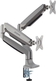 Кронштейн для мониторов ЖК Digma D-MM302D серый 17"-35" макс.9кг крепление к столешнице поворот и наклон - купить недорого с доставкой в интернет-магазине
