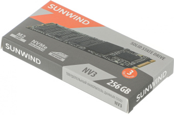 Накопитель SSD SunWind PCIe 3.0 x4 256GB SWSSD256GN3T NV3 M.2 2280 - купить недорого с доставкой в интернет-магазине