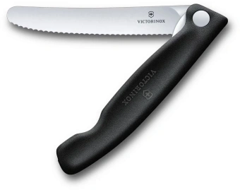 Нож кухонный Victorinox Swiss Classic (6.7833.F) стальной столовый для овощей лезв.110мм серрейт. заточка черный карт.коробка - купить недорого с доставкой в интернет-магазине