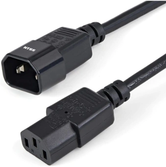 Шнур питания NTSS NTSS-PC13143 C13-С14 проводник.:3x1мм2 1м 220/250В 10А черный - купить недорого с доставкой в интернет-магазине