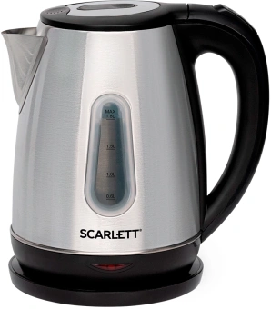 Чайник электрический Scarlett SC-EK21S36 1.8л. 2200Вт черный корпус: сталь - цена, купить или заказать с доставкой в интернет-магазине Чайник электрический Scarlett SC-EK21S36 1.8л. 2200Вт черный корпус: сталь - купить недорого с доставкой в интернет-магазине