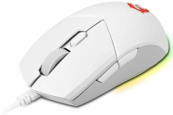 Мышь MSI Clutch GM11 белый оптическая 5000dpi USB 5but (S12-0401970-CLA) - купить недорого с доставкой в интернет-магазине