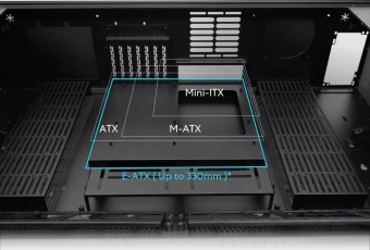 Корпус Lian-Li DK07X черный без БП E-ATX 12x120mm 4x140mm 2xUSB3.0 audio bott PSU - купить недорого с доставкой в интернет-магазине