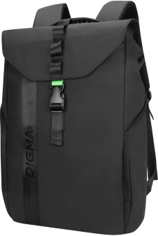 Рюкзак для ноутбука 15.6" Digma Lifestyle L1 черный полиэстер (DGBP15L1BK) - купить недорого с доставкой в интернет-магазине