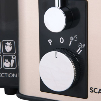 Соковыжималка центробежная Scarlett SC-JE50S35 1000Вт рез.сок.:600мл. золотистый/черный - купить недорого с доставкой в интернет-магазине