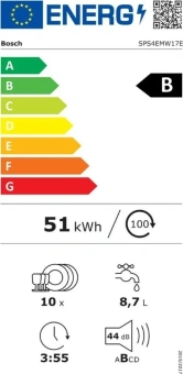 Посудомоечная машина Bosch SPS4EMW17E белый (узкая) - купить недорого с доставкой в интернет-магазине