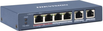 Коммутатор Hikvision DS-3E0106P-E/M 6x100Мбит/с 4PoE+ 35W неуправляемый - купить недорого с доставкой в интернет-магазине