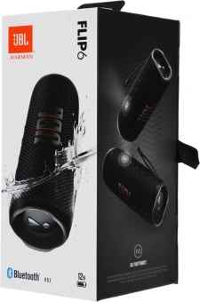 Колонка порт. JBL Flip 6 черный 30W 1.0 BT 10м 4800mAh (JBLFLIP6BLK) - купить недорого с доставкой в интернет-магазине