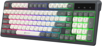 Клавиатура Оклик 731G серый/белый USB for gamer LED - купить недорого с доставкой в интернет-магазине
