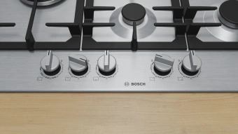 Газовая варочная поверхность Bosch PCS7A5I90 нержавеющая сталь - купить недорого с доставкой в интернет-магазине