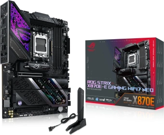 Материнская плата Asus ROG STRIX X870E-E GAMING WIFI7 NEO Socket AM5 AMD X870E 4xDDR5 ATX AC`97 8ch(7.1) 5Gigabit RAID+HDMI - купить недорого с доставкой в интернет-магазине