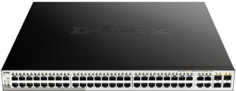 Коммутатор D-Link DGS-1210-52MP/FL1A (L2) 52x1Гбит/с 4xКомбо(1000BASE-T/SFP) 48PoE+ 370W управляемый - купить недорого с доставкой в интернет-магазине