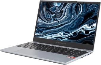 Ноутбук Digma Pro Breve Ryzen 5 Pro 5675U 16Gb SSD512Gb AMD Radeon Graphics 15.6" IPS FHD (1920x1080) Windows 11 Pro silver WiFi BT Cam 4500mAh (DN15R5-ADXW08) - купить недорого с доставкой в интернет-магазине