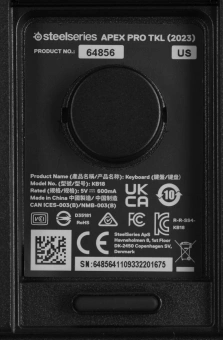 Клавиатура Steelseries Apex Pro TKL (2023) механическая черный USB for gamer LED (подставка для запястий) (64856) - купить недорого с доставкой в интернет-магазине
