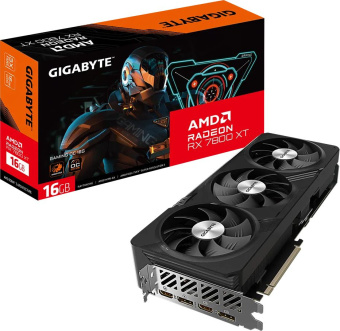 Видеокарта Gigabyte PCI-E 4.0 GV-R78XTGAMING OC-16GD AMD Radeon RX 7800XT 16384Mb 256 GDDR6 2254/19500 HDMIx2 DPx2 HDCP Ret - купить недорого с доставкой в интернет-магазине