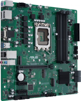 Материнская плата Asus PRO B660M-C D4-CSM Soc-1700 Intel B660 4xDDR4 mATX AC`97 8ch(7.1) GbLAN RAID+VGA+HDMI+DP - купить недорого с доставкой в интернет-магазине
