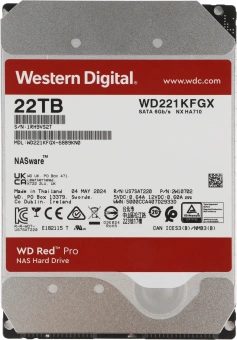 Жесткий диск WD SATA-III 22TB WD221KFGX NAS Red Pro (7200rpm) 512Mb 3.5" - купить недорого с доставкой в интернет-магазине