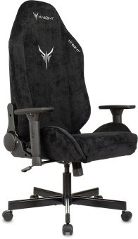 Кресло игровое Knight N1 Fabric черный Light-20 с подголов. крестов. металл - купить недорого с доставкой в интернет-магазине