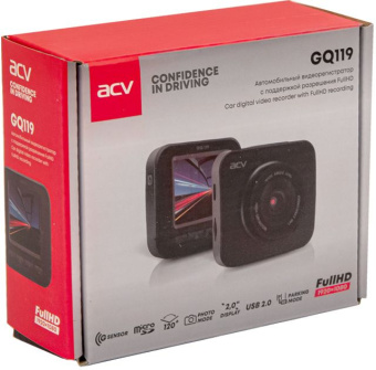 Видеорегистратор ACV GQ119 черный 1080x1920 1080p 120гр. GP2247 - купить недорого с доставкой в интернет-магазине