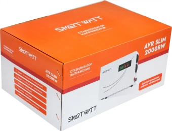 Стабилизатор напряжения Smartwatt AVR Slim 2000RW 2000ВА белый - купить недорого с доставкой в интернет-магазине
