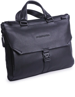 Деловая сумка Piquadro Than CA6698S135/N с отделением для ноутбука 14" черная натур.кожа - купить недорого с доставкой в интернет-магазине